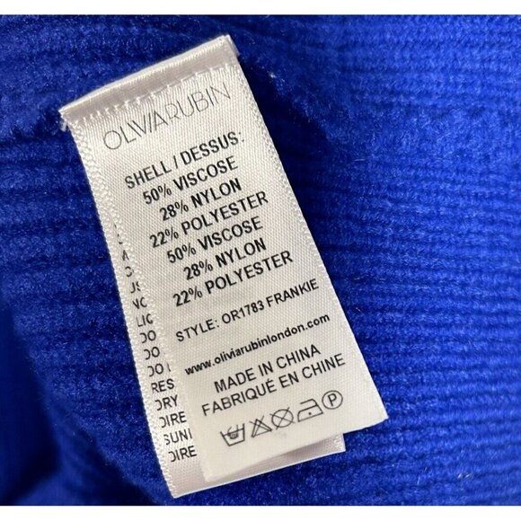 Olivia Rubin Small Blue Frankie Motif-Buttons Cardigan Sweater Ladybug Knit NWT - Picture 8 of 10